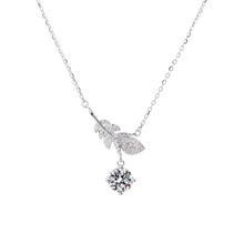 Dây chuyền kim cương Moissanite LAMY Falling Leaf 6.5 ly kiểm định GRA CDEDN014WH - Hàng chính hãng đã kiểm định