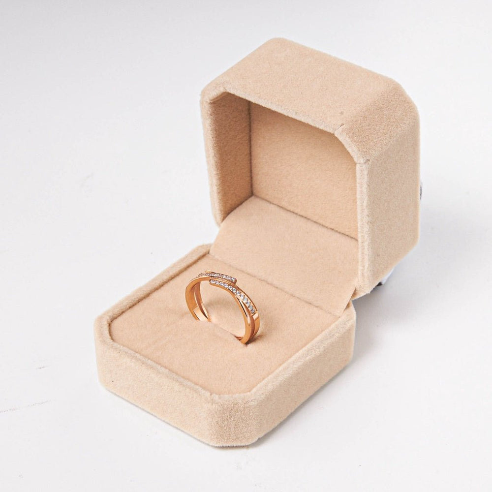 Spiral Duo Ring Rose Gold