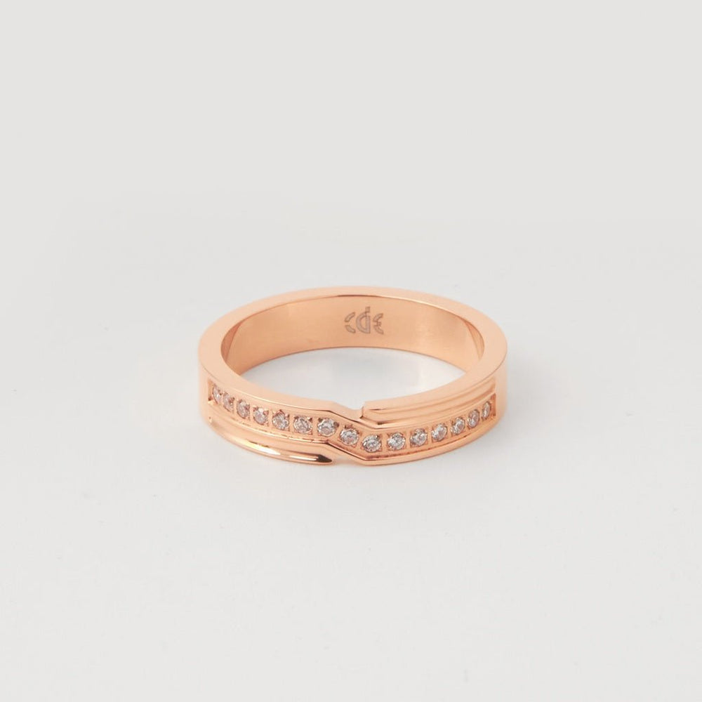Matrix Wavy Ring Rose Gold