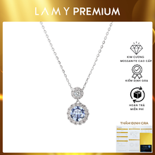 Dây chuyền kim cương Moissanite xanh LAMY Twin Glow 6.5 ly kiểm định GRA CDEDN023BE - Hàng chính hãng đã kiểm định