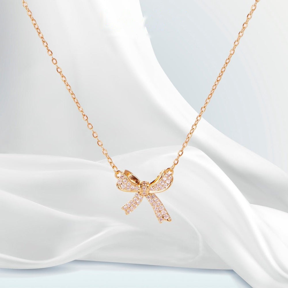 Bow Necklace Rose Gold - 6019RG