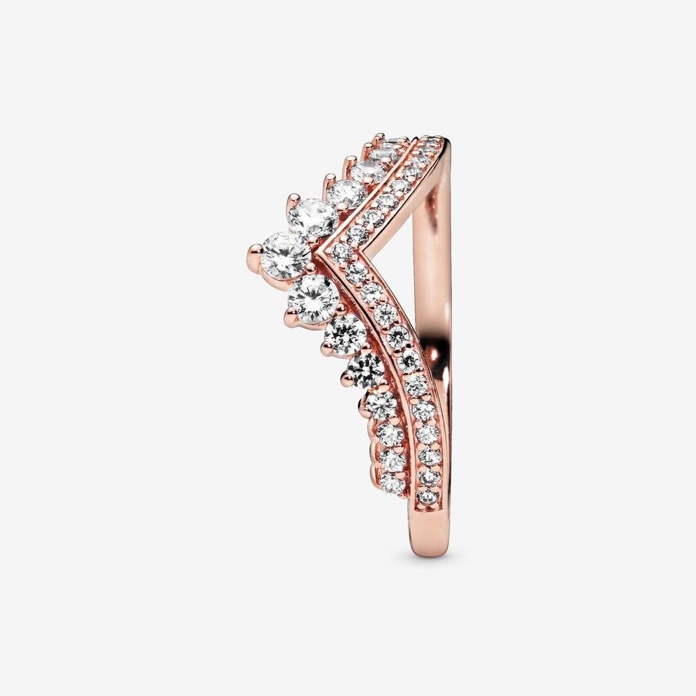 Princess Wishbone Ring Rose Gold