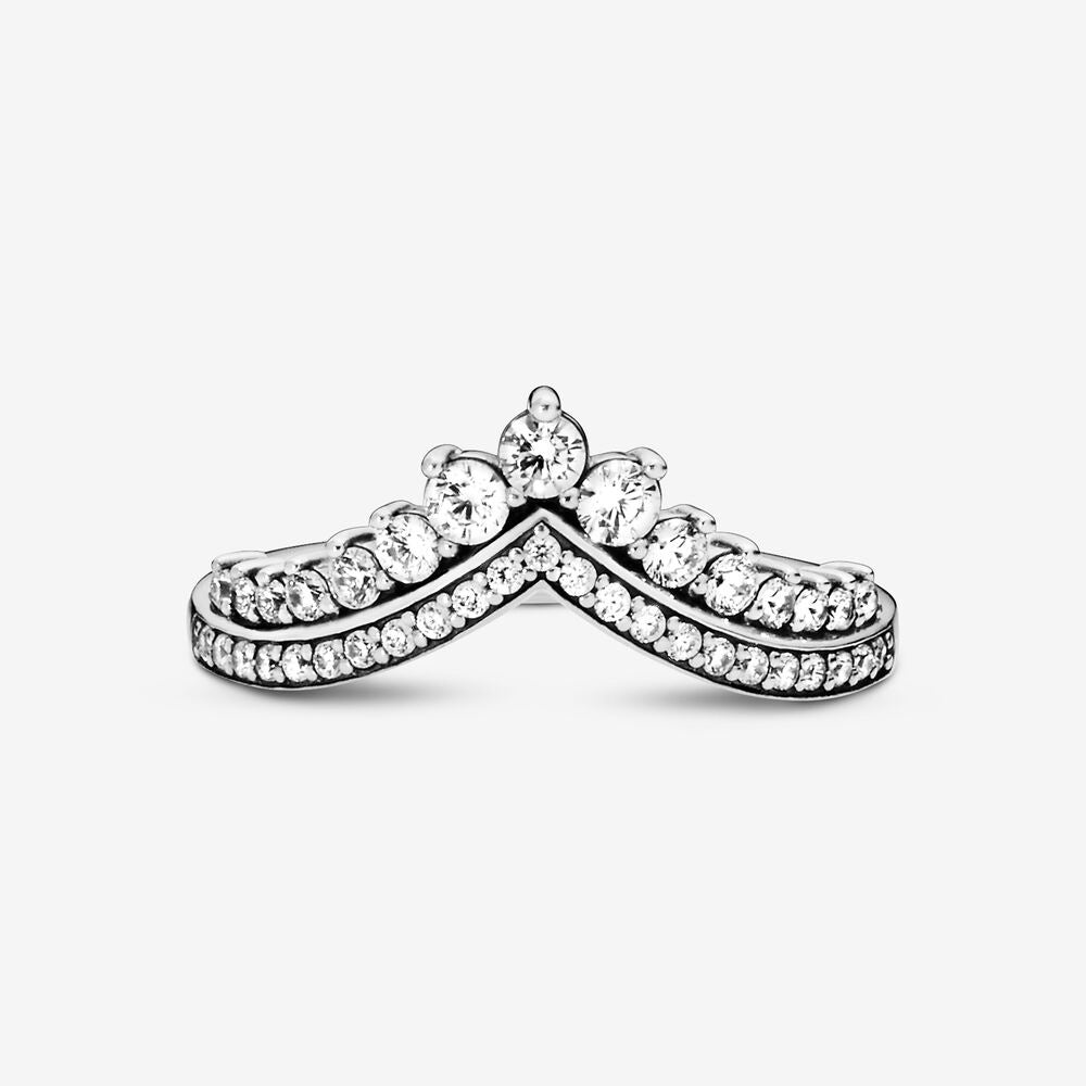 Princess Wishbone Ring Silver