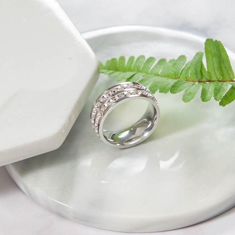 Eternity Dual Ring Silver
