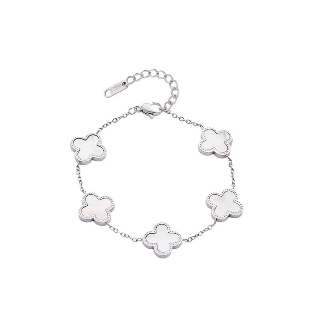 Dual Lucky Leaves Gift Set Silver White - 6026SV, 2026SV, 3023SV