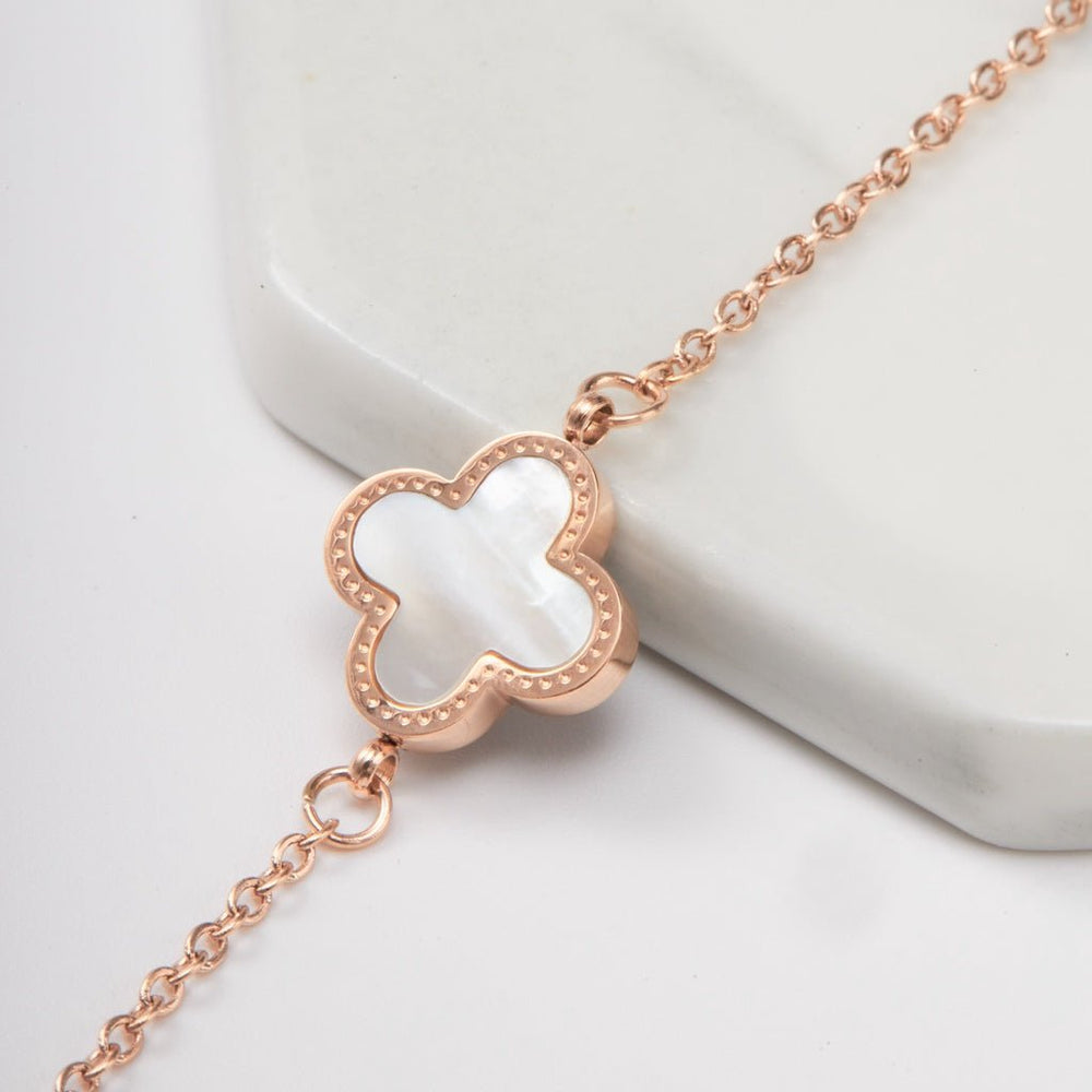 Clover Double Sided Bracelet Rose Gold