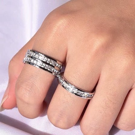 Eternity Dual Ring Silver