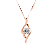 Dây chuyền kim cương Moissanite LAMY Graceful Curve 5.0 ly CDEDN043RG - Hàng chính hãng đã kiểm định