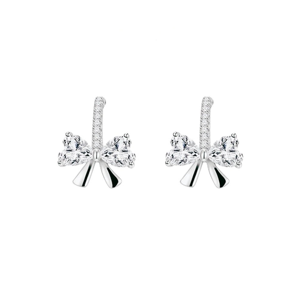 Innovative Bow Earrings Silver