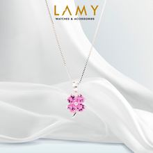 Dây chuyền bạc nữ LAMY Sparkling Four Leaf Clover Pink Necklace Silver CDE6166SV
