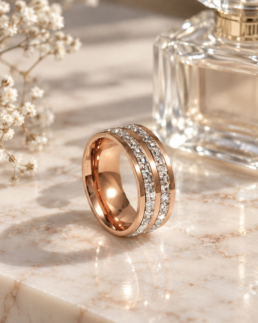 Eternity Dual Ring Rose Gold - 0815RG - ảnh bối cảnh