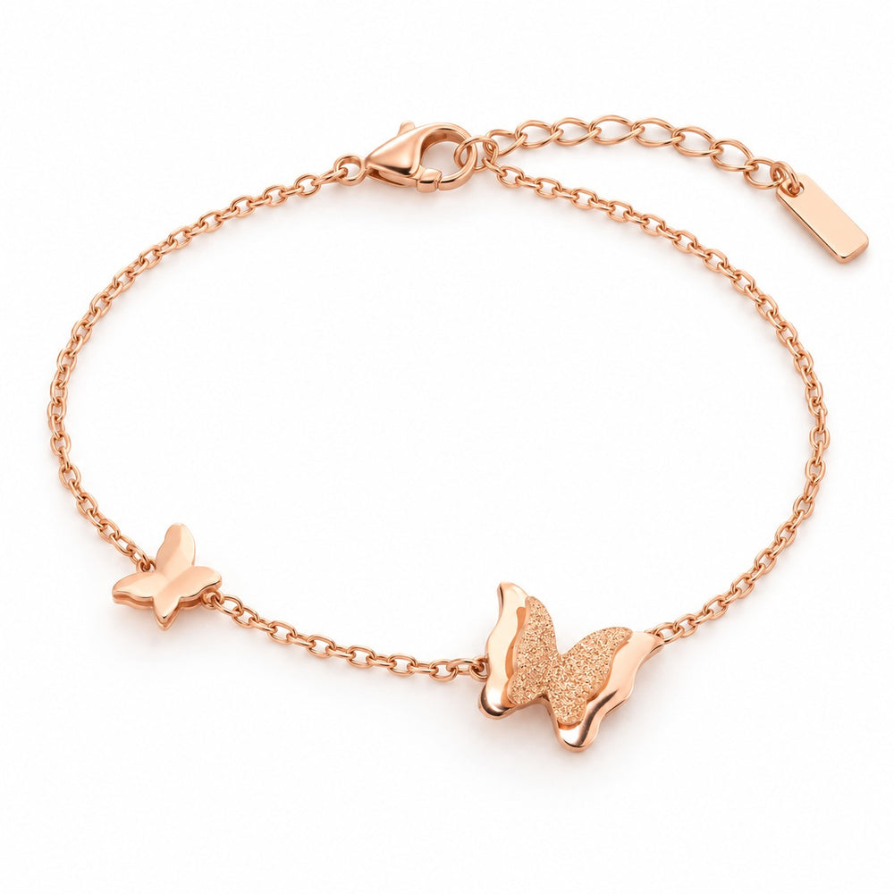 Pave Butterfly Unity Bracelet Rose Gold - 2015RG