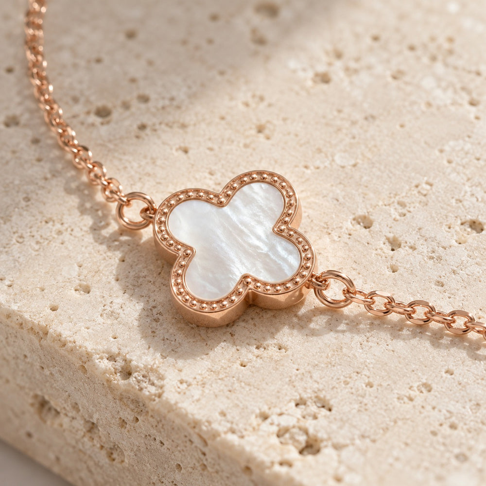 Clover Double Sided Bracelet Rose Gold - 2023RG - ảnh cận