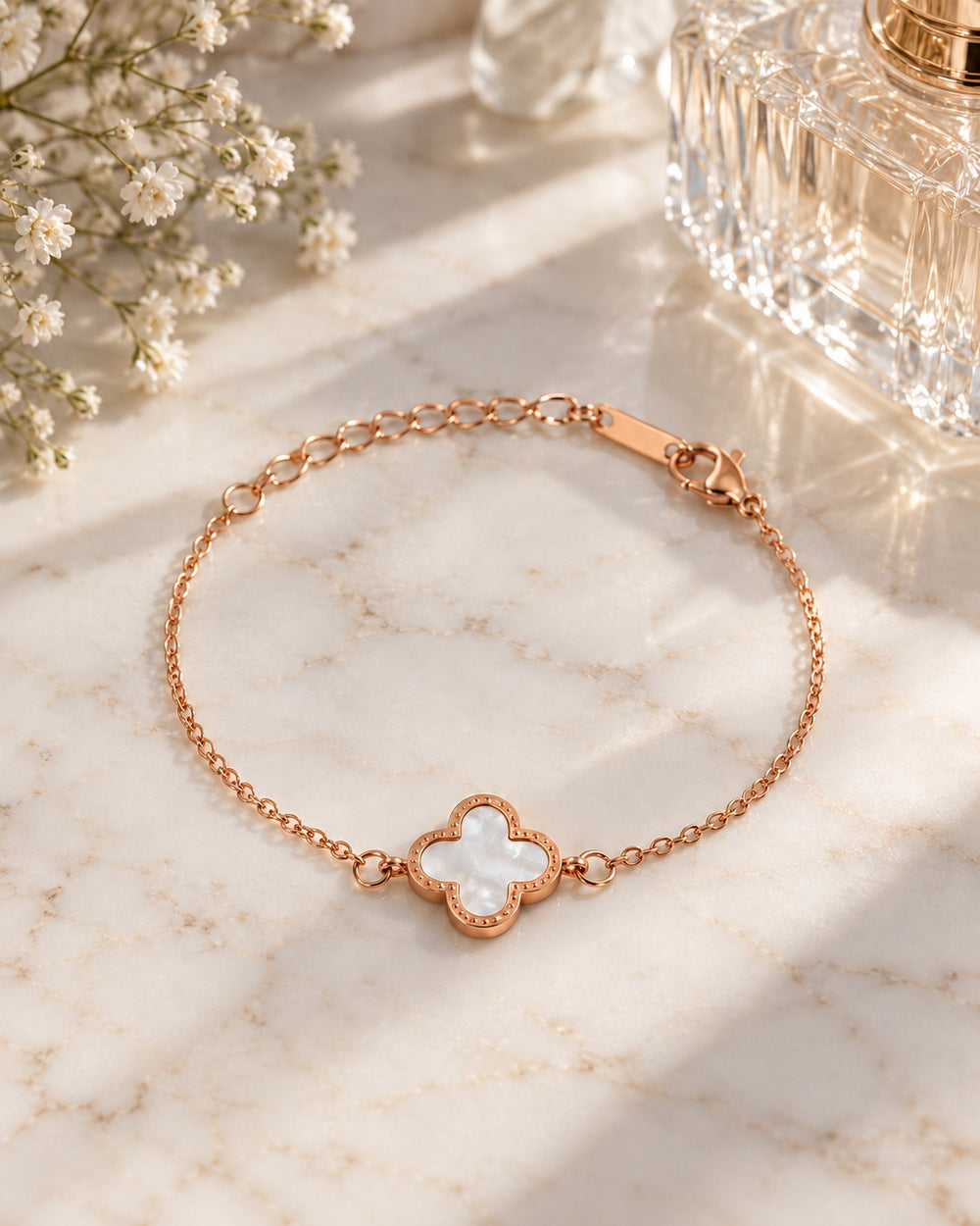 Clover Double Sided Bracelet Rose Gold - 2023RG - ảnh bối cảnh