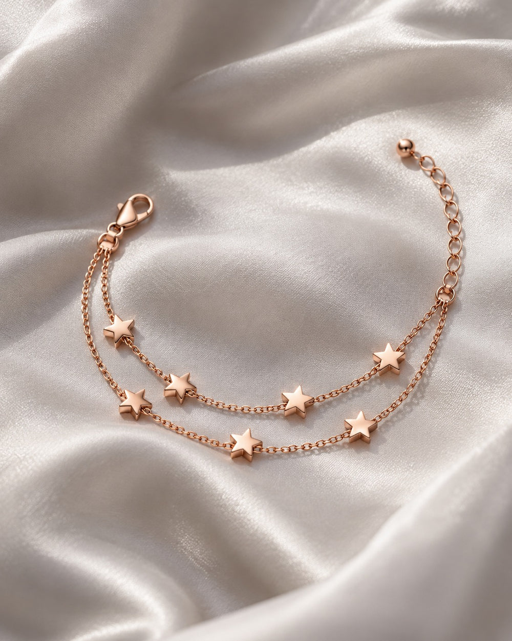 Five Pointed Star Bracelet Rose Gold - ảnh phong cách