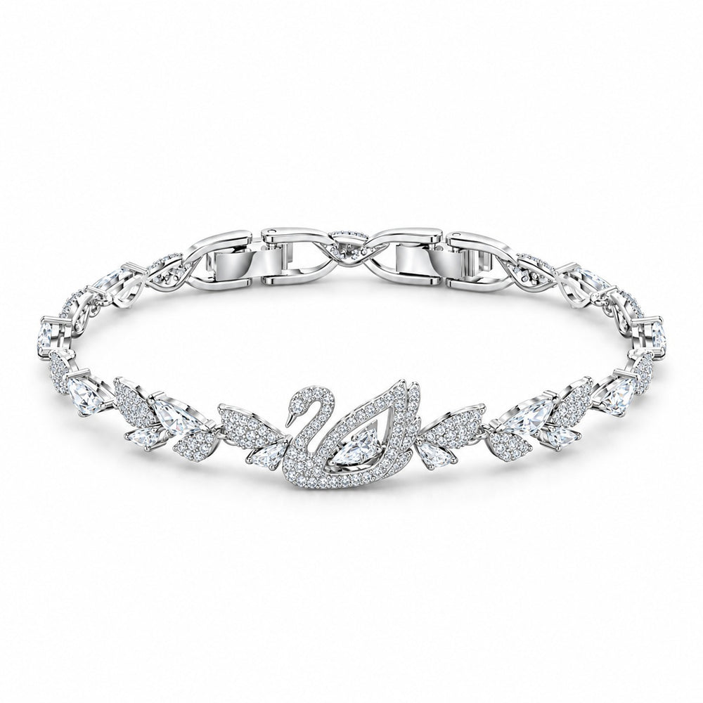 LAMY crystal dancing swan bracelet silver - ảnh chính