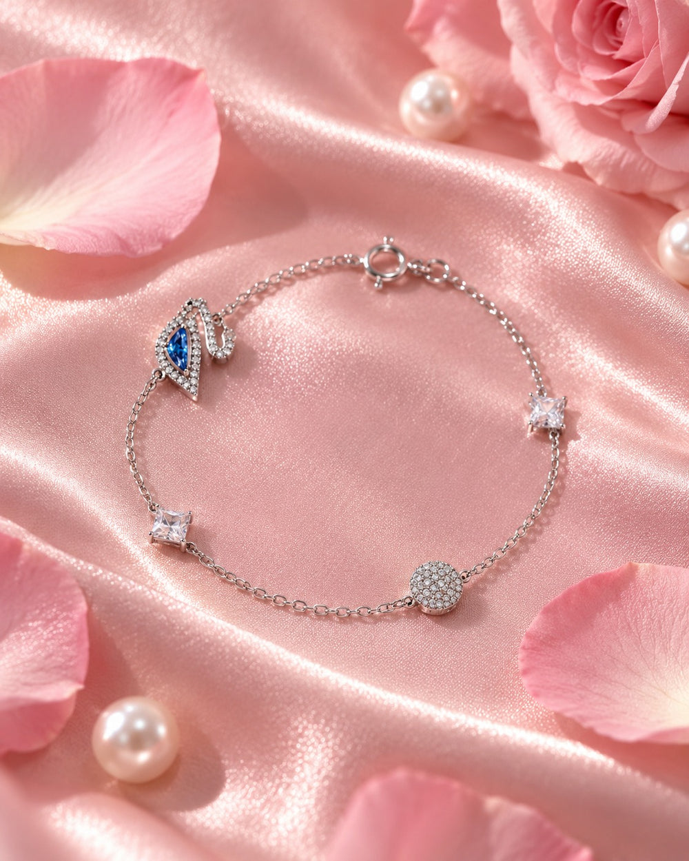 Dazzling Swan Bracelet Silver - 2050SV - ảnh bối cảnh