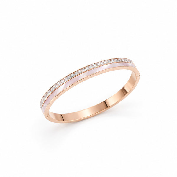 LAMY crystal pearls bracelet rose gold - ảnh chính