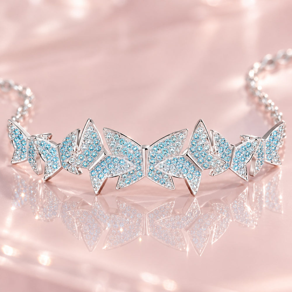 Lilia Butterfly Bracelet Blue - 2078BLU - ảnh cận