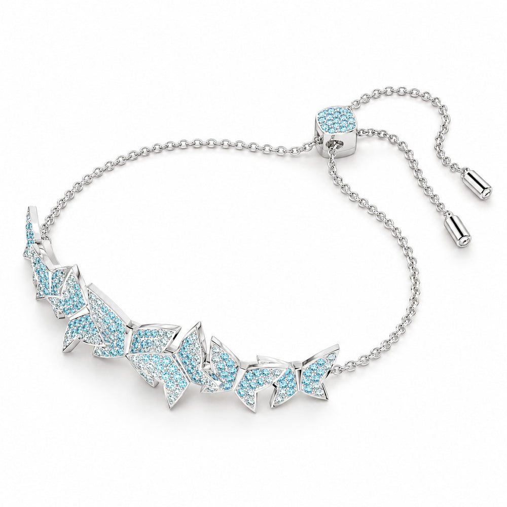 Lắc tay bướm Lilia Butterfly bạc đá xanh aqua - ảnh chính