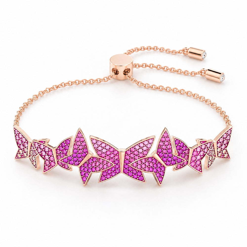 Lắc tay bướm Lilia Butterfly vàng hồng đá hồng tím - ảnh chính