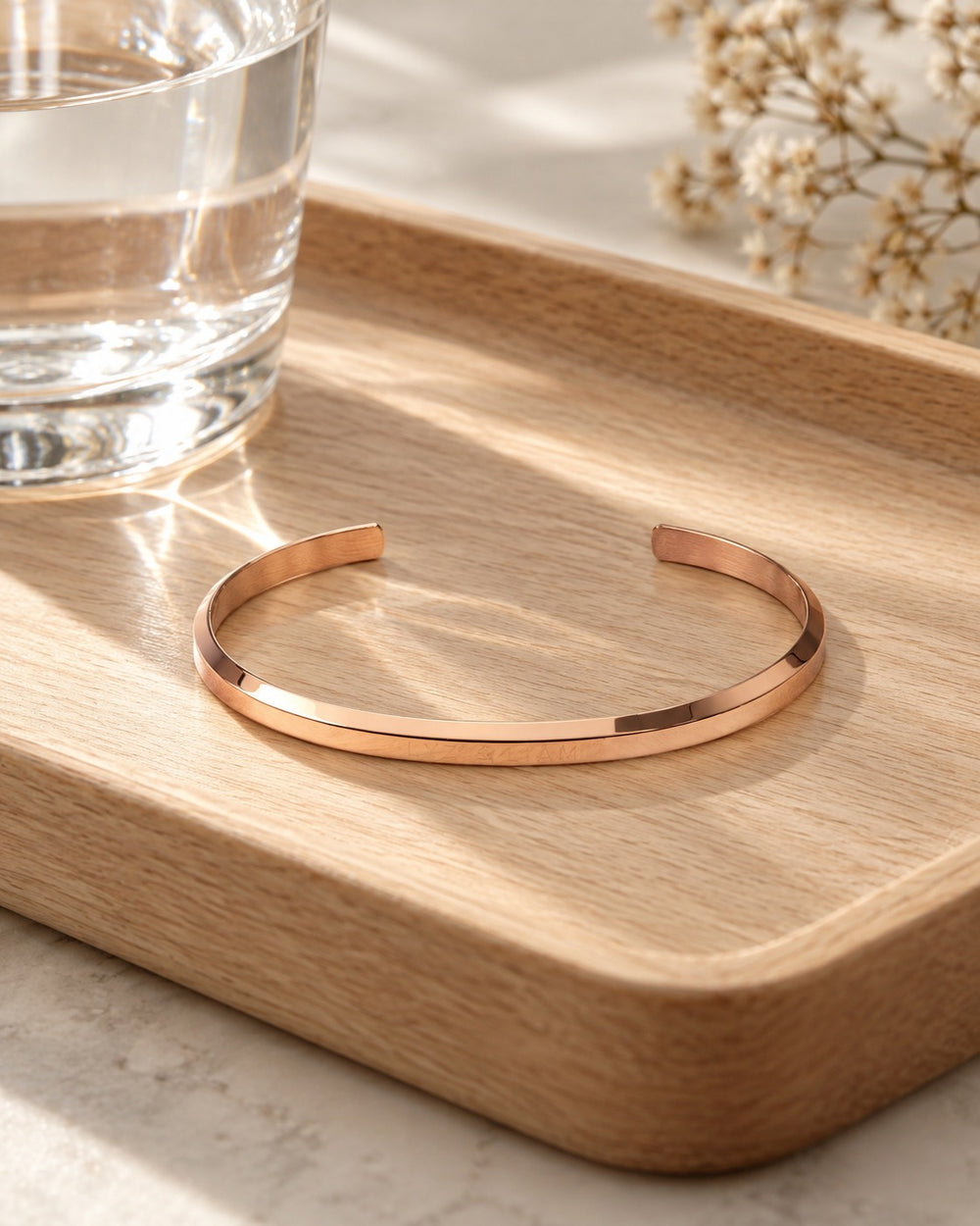 Lyz & Liam Classic Cuff Rose Gold - 2100RG - ảnh bối cảnh