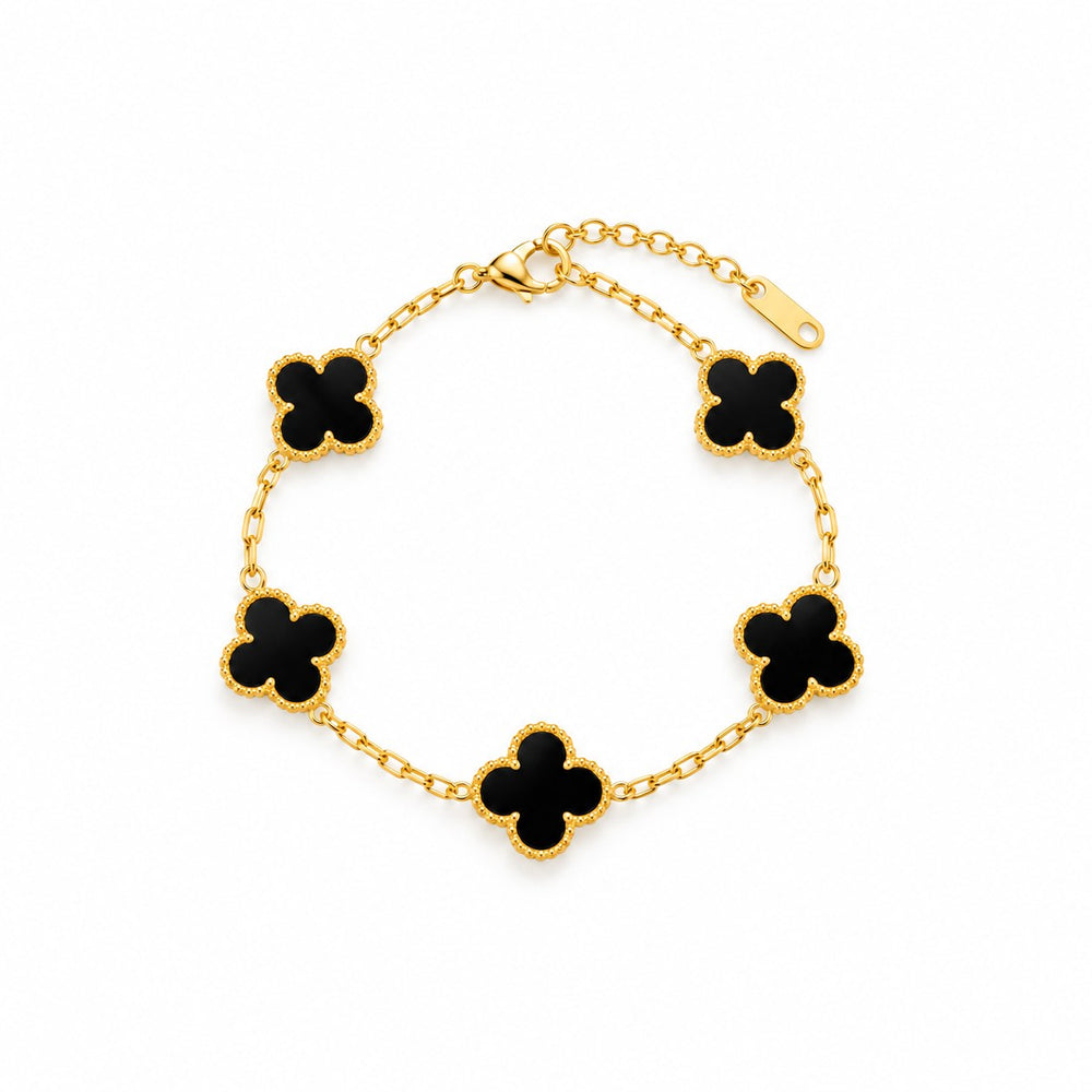 LAMY lucky four leaf flower bracelet black - ảnh chính
