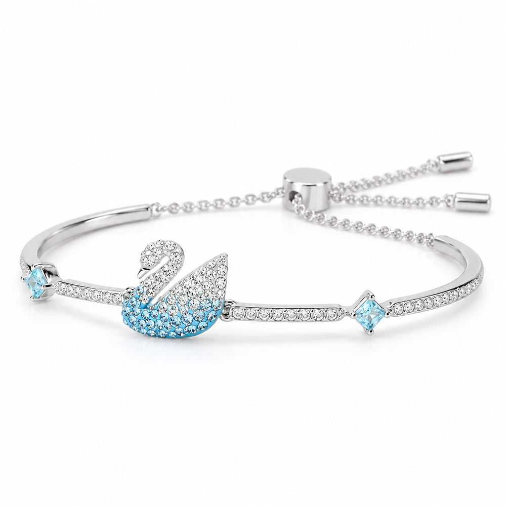 Lắc tay thiên nga xanh Iconic Swan bạc 2139 - ảnh chính nền trắng