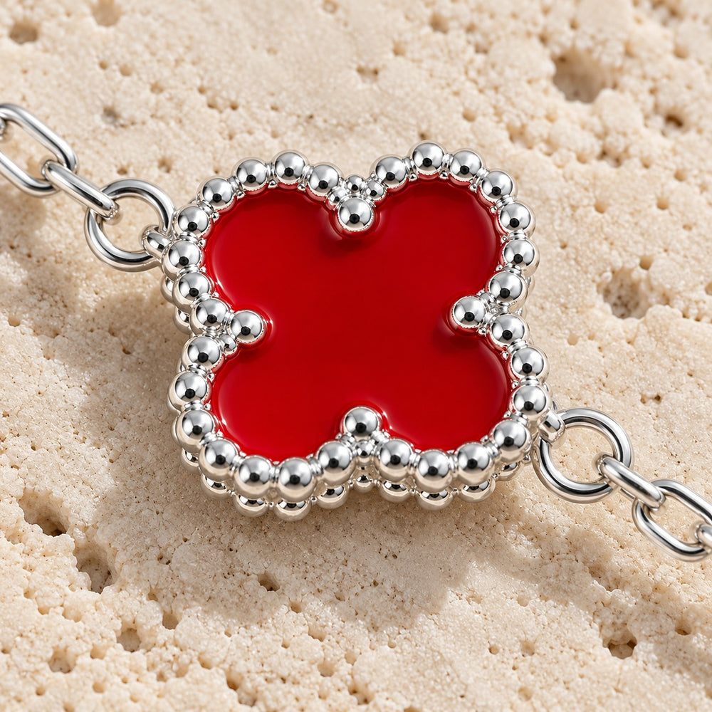 Four Leaf Clover Bracelet Red - 2194 - chi tiết