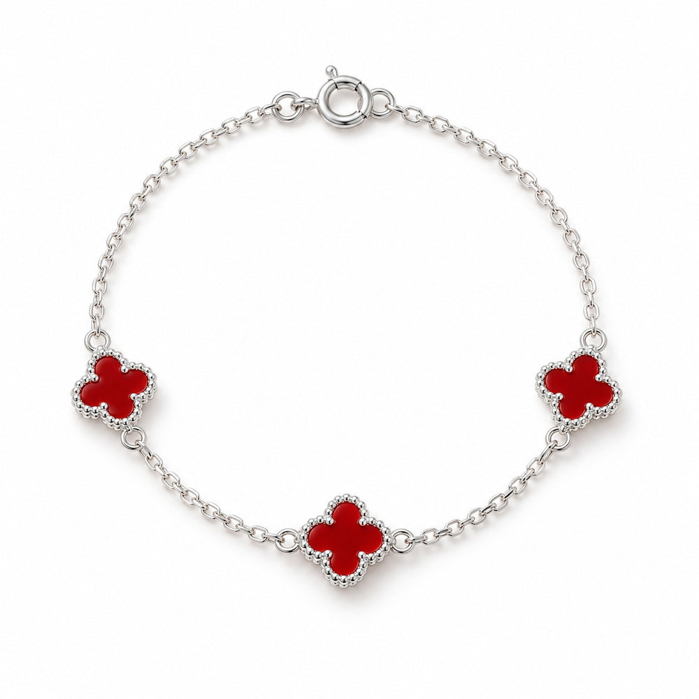 Four Leaf Clover Bracelet Red - 2194