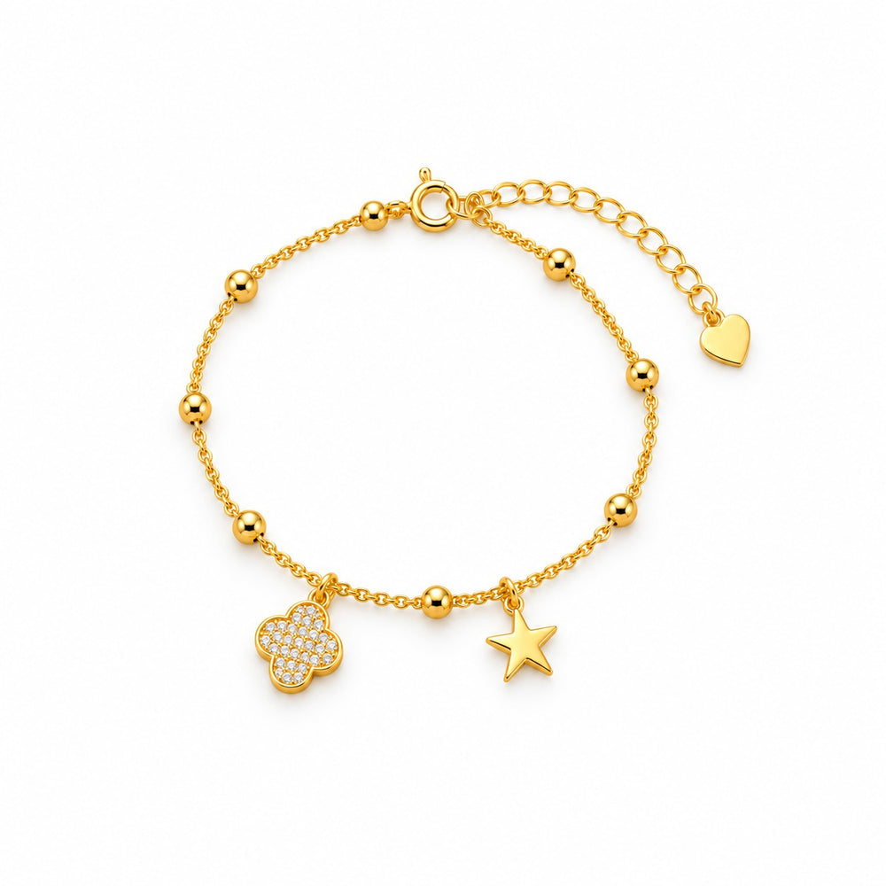 LAMY lucky four leaf star bracelet gold - ảnh chính