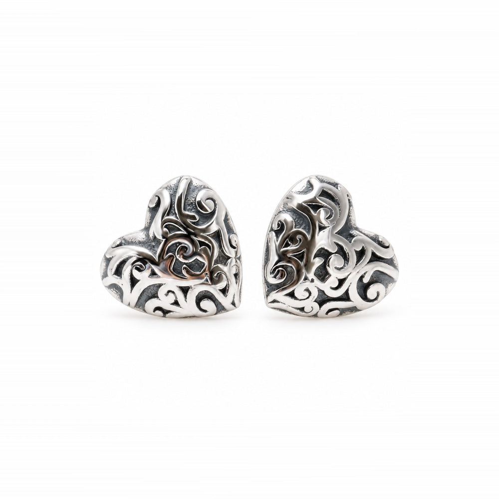LAMY silver heart shaped earrings - ảnh chính