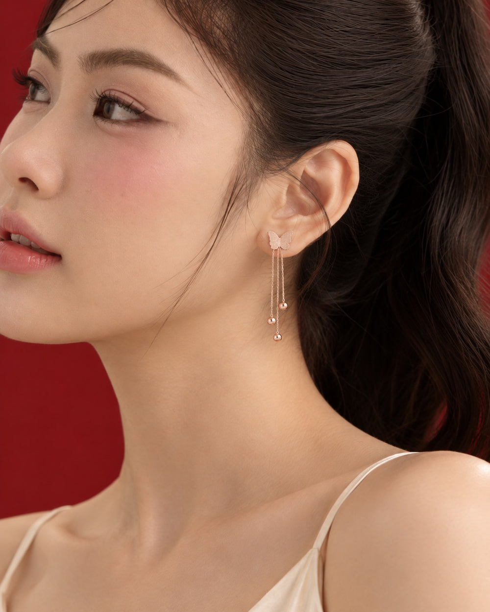 Butterfly Ear Plugs Earrings - ảnh đeo