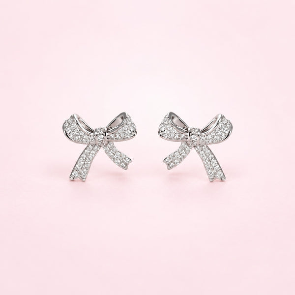 Bow Earrings Silver - 3028SV - ảnh chính