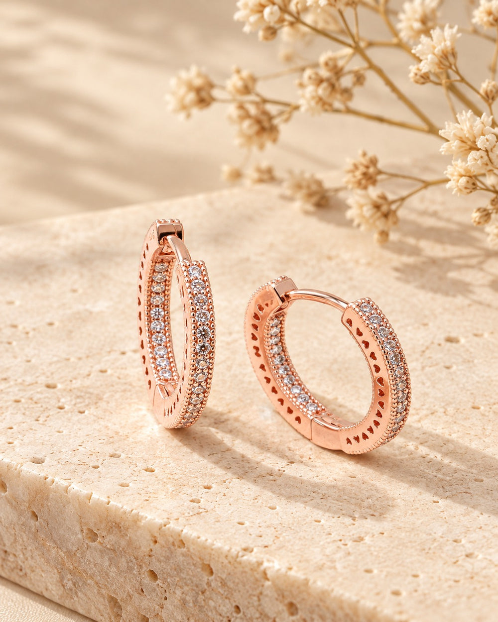 Signature Cubic Earrings Rose Gold - 3030RG