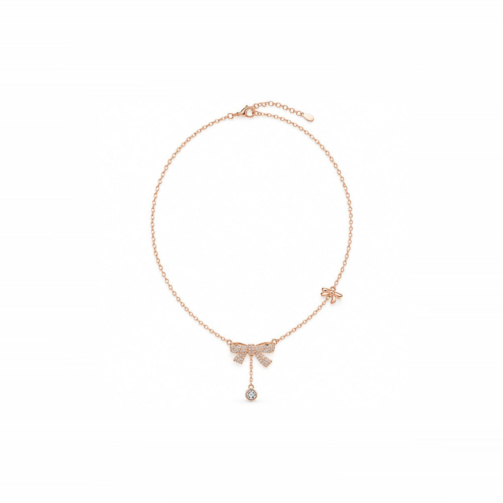 LAMY butterfly diamond necklace rose gold - ảnh chính