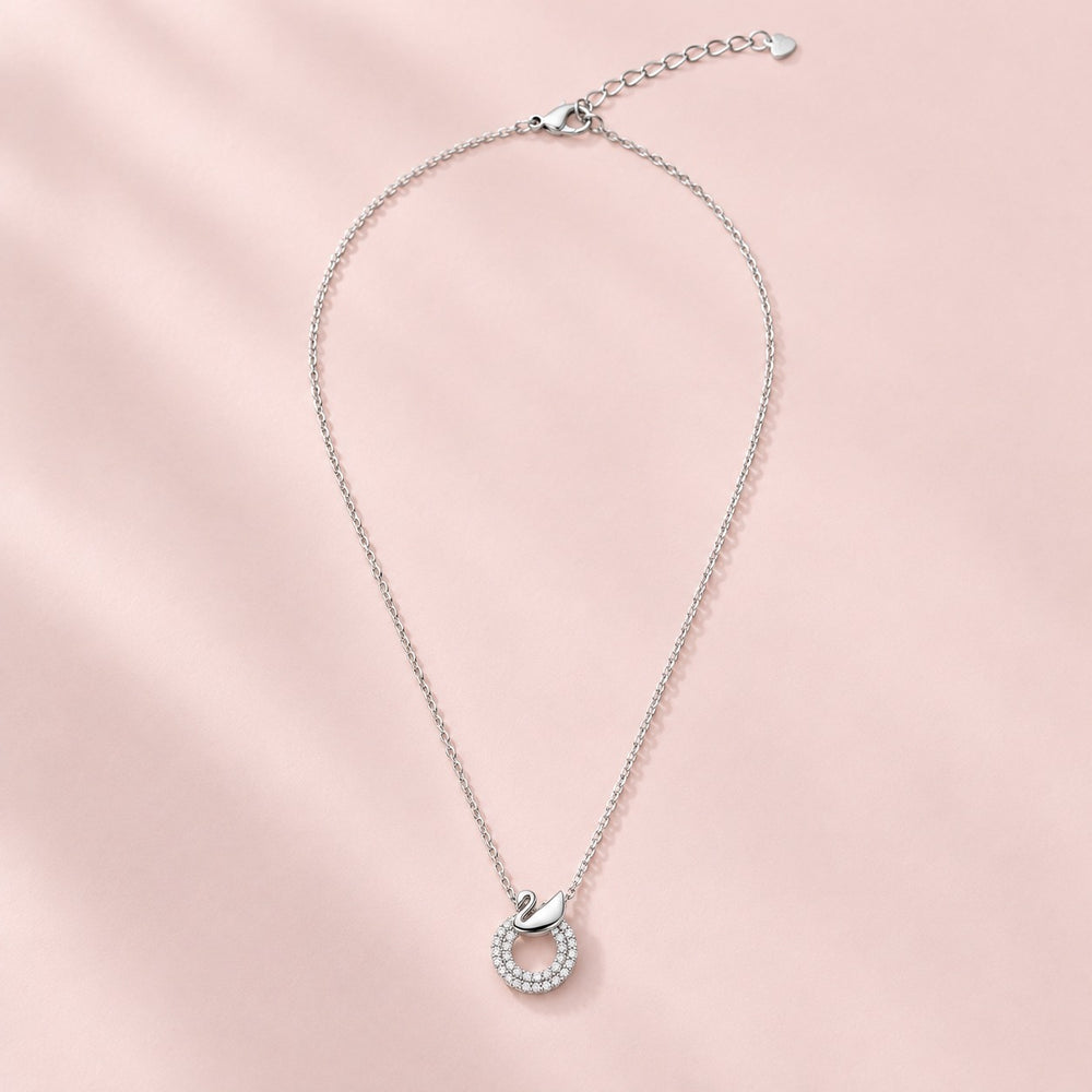 Swan Pendant Diamonds Necklace - ảnh chính