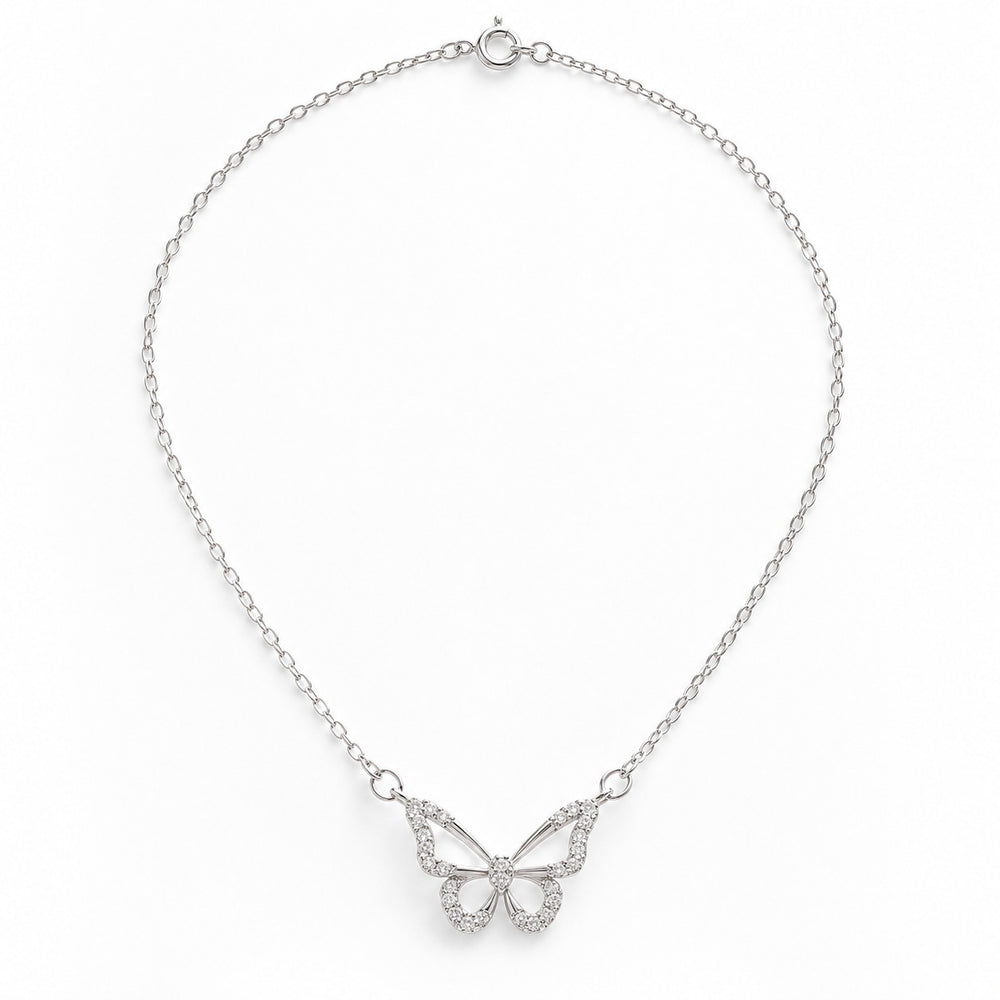 Dây chuyền bướm Shiny Butterfly bạc - ảnh chính