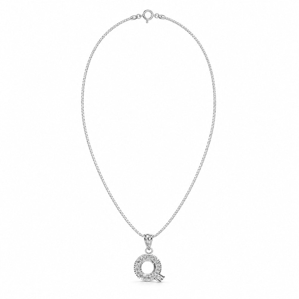 LAMY sparkling letter Q necklace silver - ảnh chính