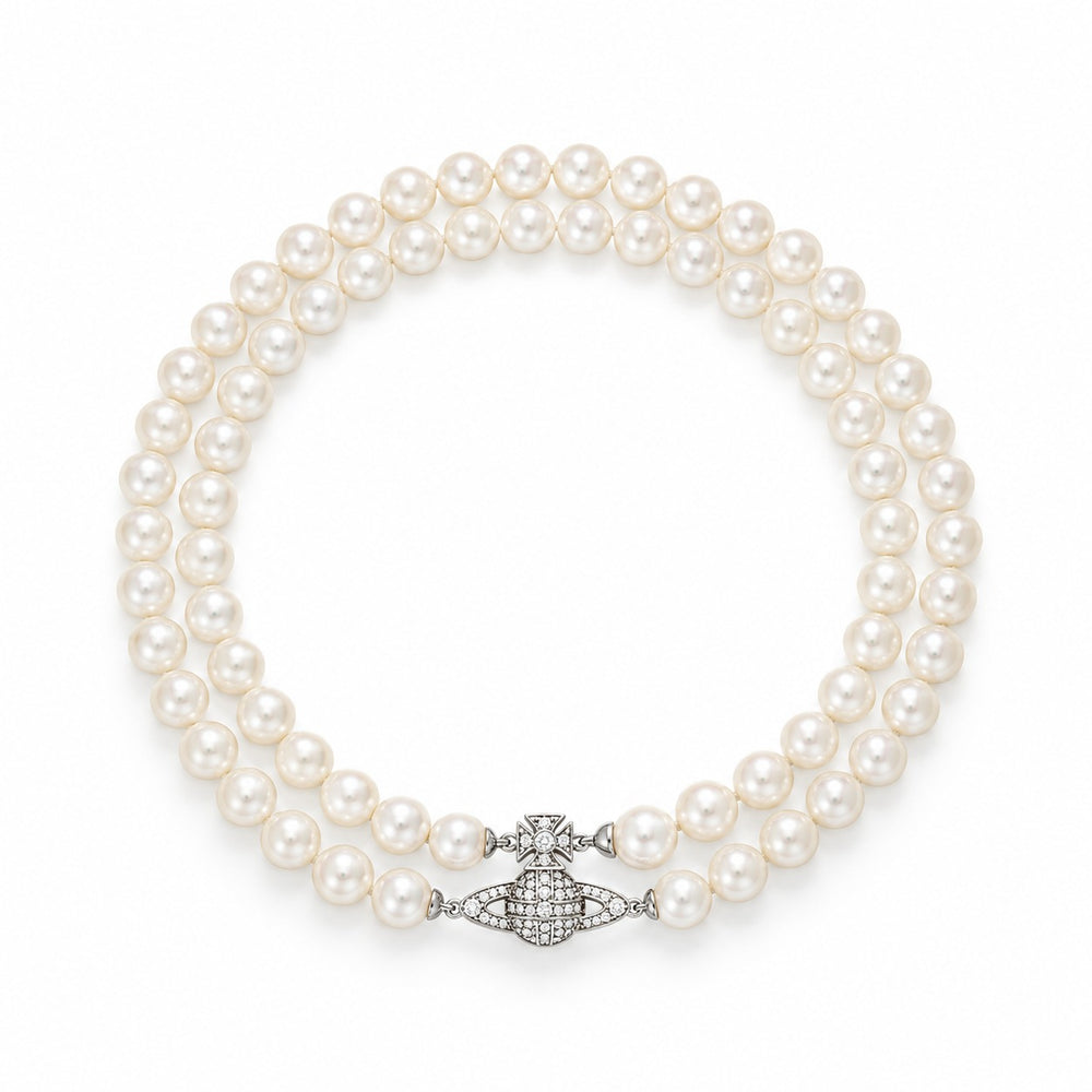 LAMY pearl choker necklace silver - ảnh chính