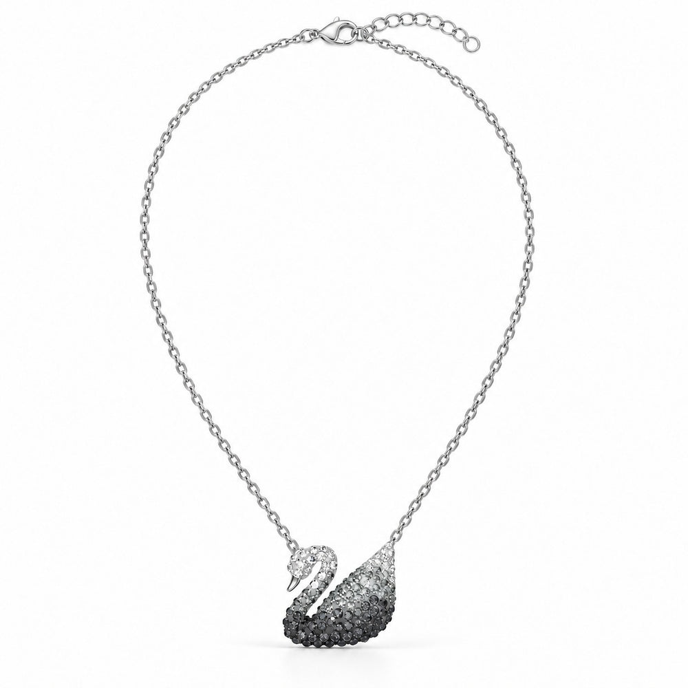 Dây chuyền thiên nga xám Iconic Swan bạc 6374BL - ảnh chính nền trắng