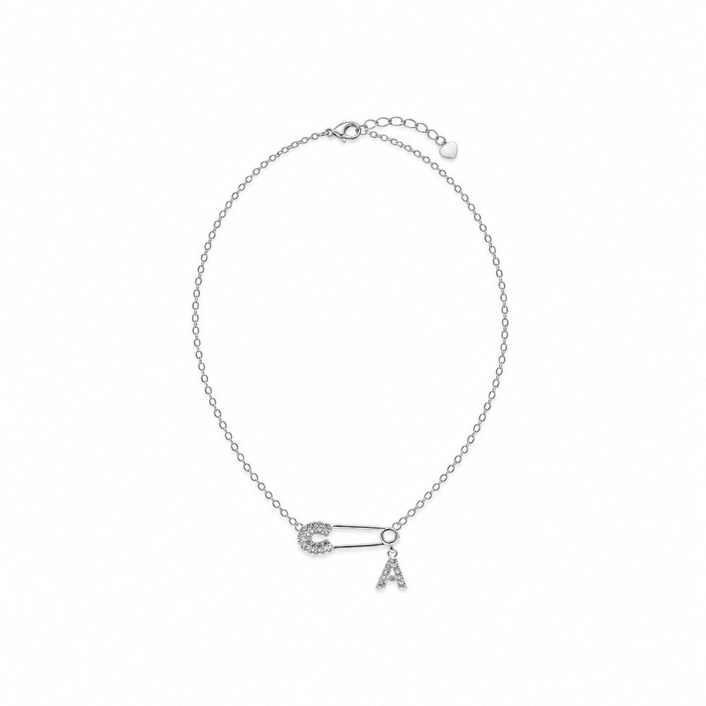 LAMY safety pin initial necklace letter a - ảnh chính