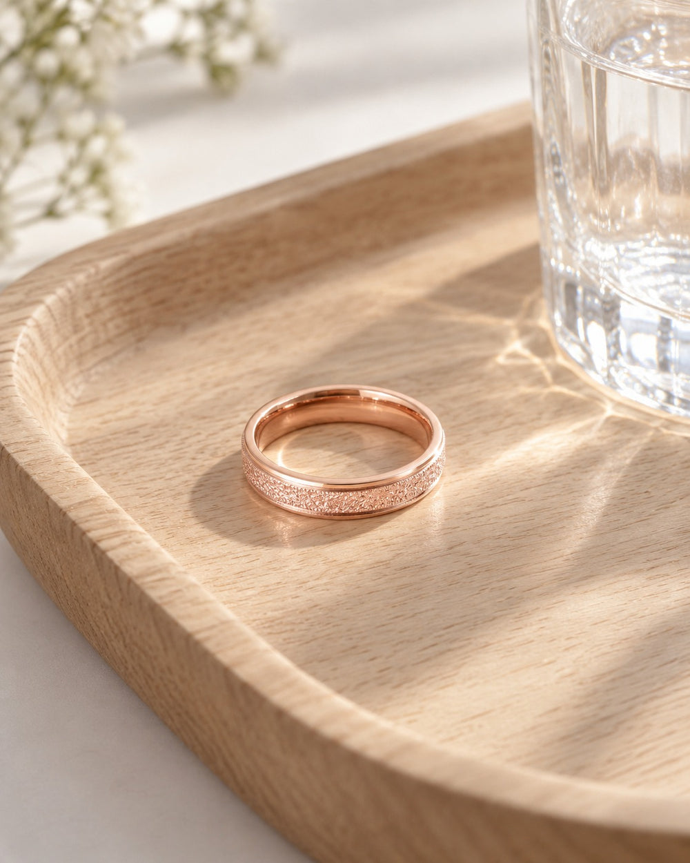 Milgrain Ring Rose Gold Wide - 8004RG - ảnh bối cảnh
