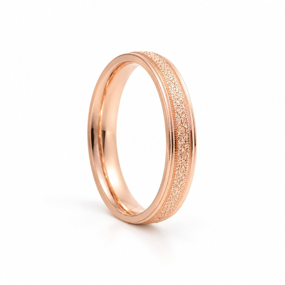 Milgrain Ring Rose Gold Wide - 8004RG