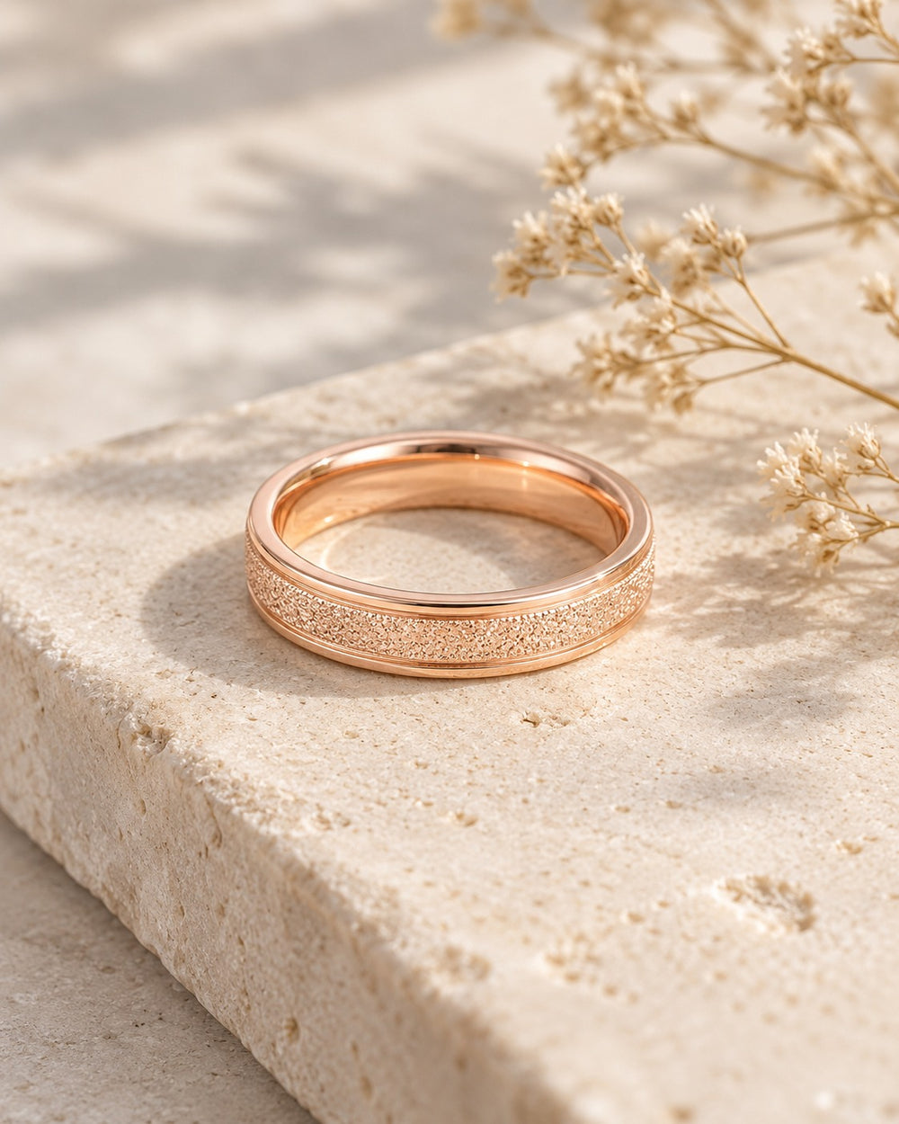 Milgrain Ring Rose Gold Wide - 8004RG - ảnh bối cảnh
