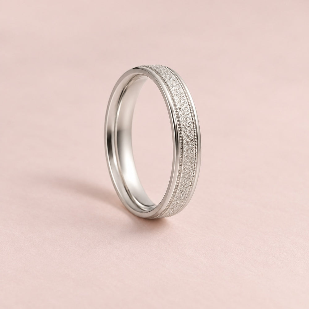 Milgrain Ring Silver Wide - 8004SV - ảnh chính