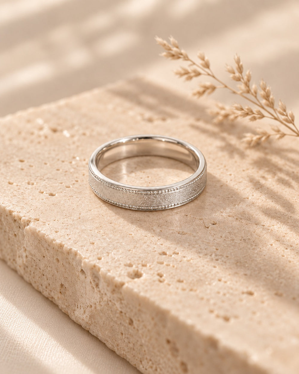 Milgrain Ring Silver Wide - 8004SV - ảnh bối cảnh