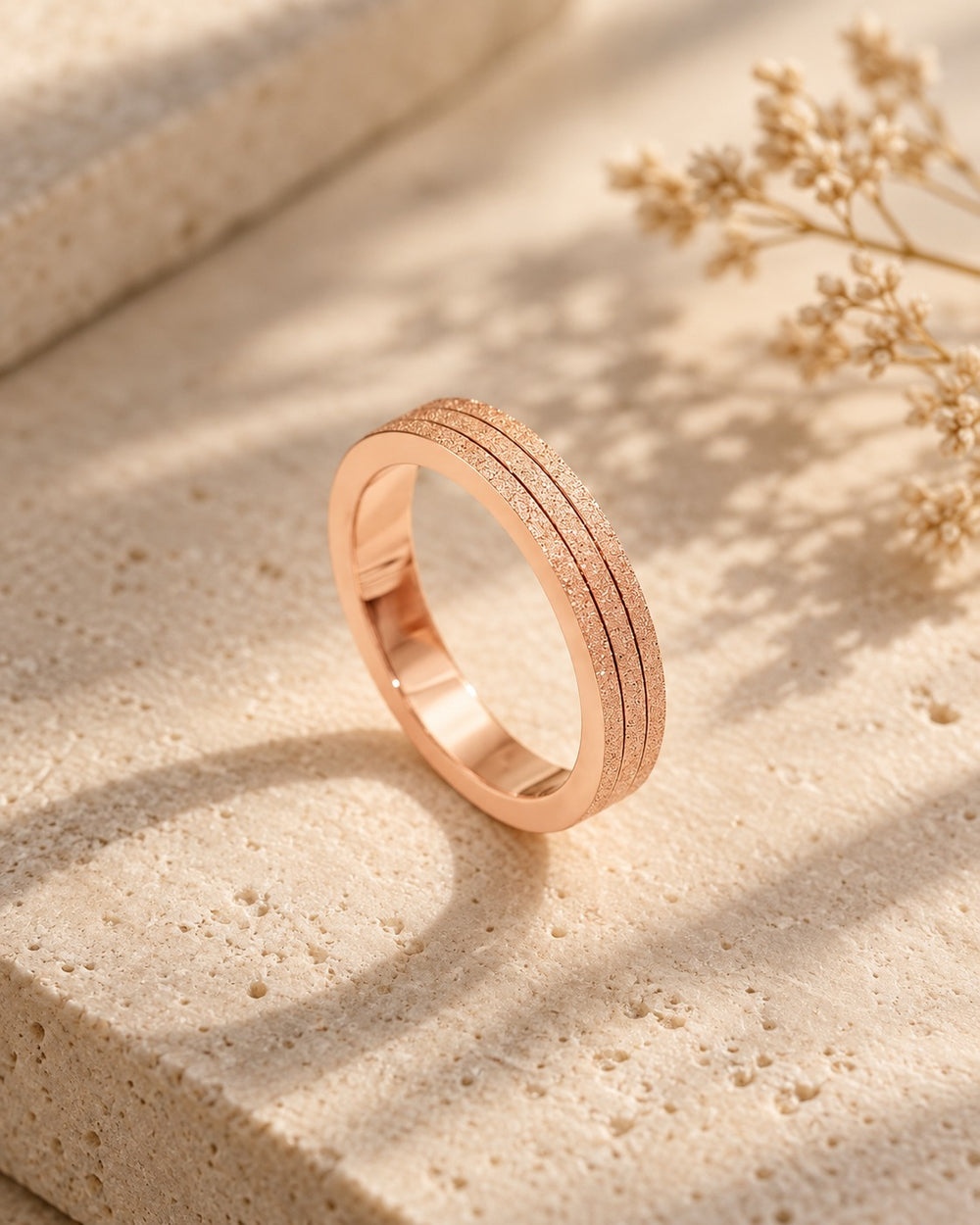 Double Milgrain Ring Wide - 8029RG - ảnh bối cảnh