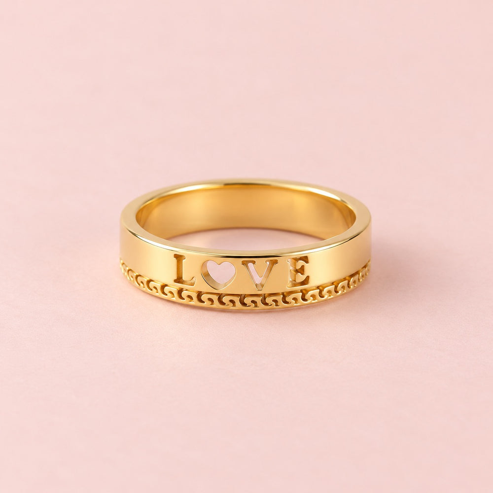 Love Retro Ring Gold - ảnh chính