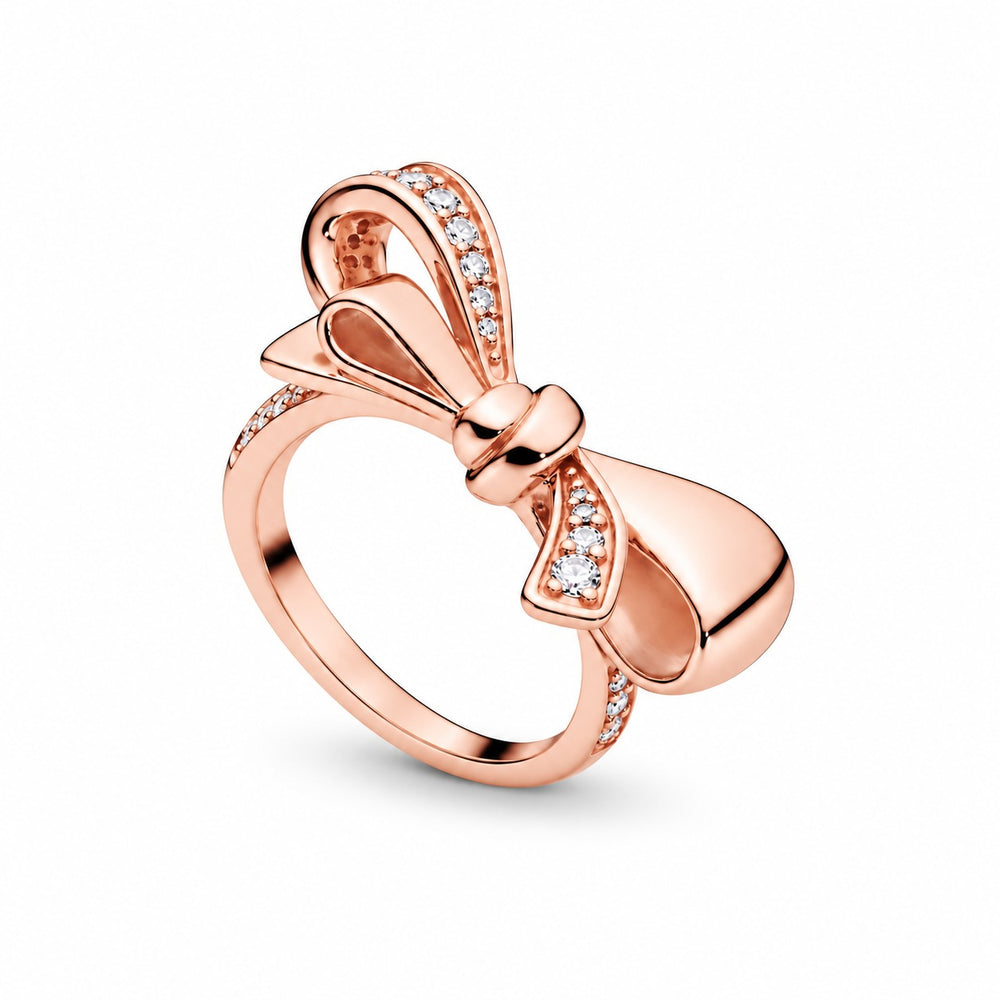 LAMY bow gorgeous ring rose gold - ảnh chính